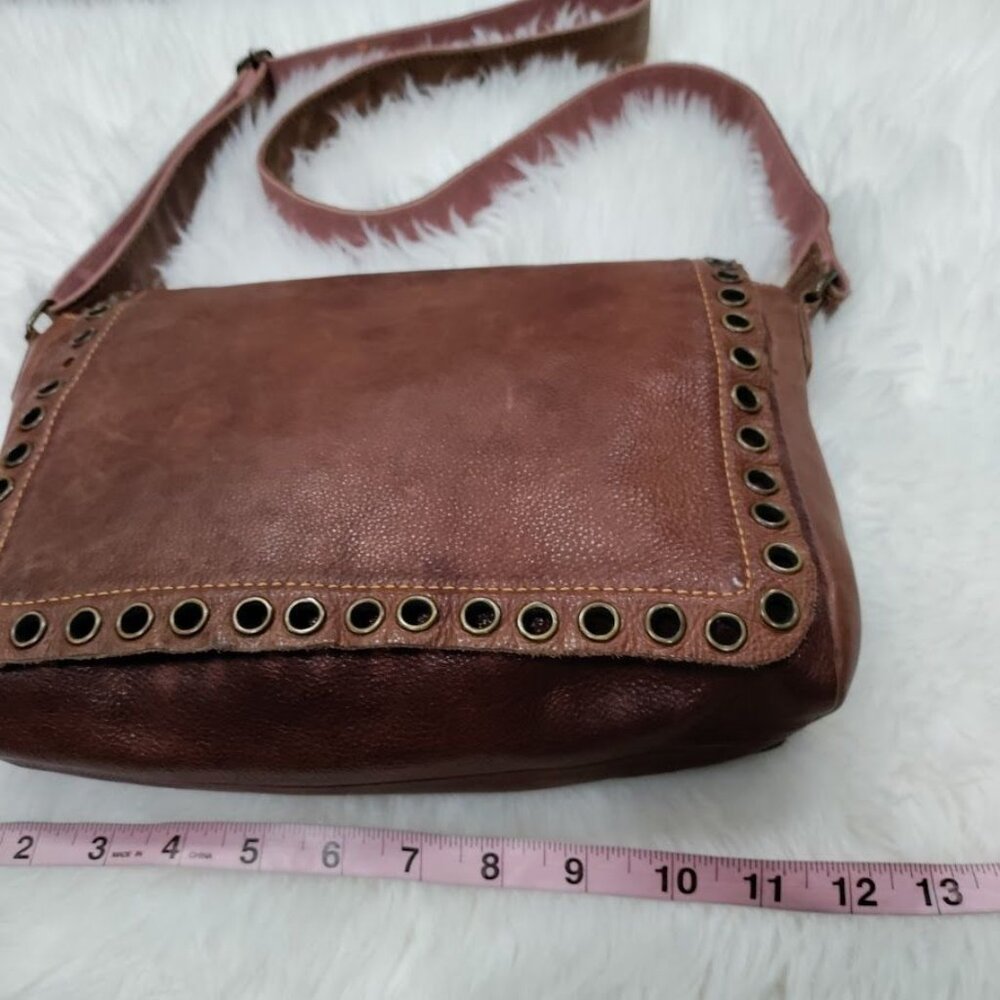 Wilson Leather Western Leather Prairie Cowgirl Hippie Boho Messanger Satchel Bag - Picture 4 of 13